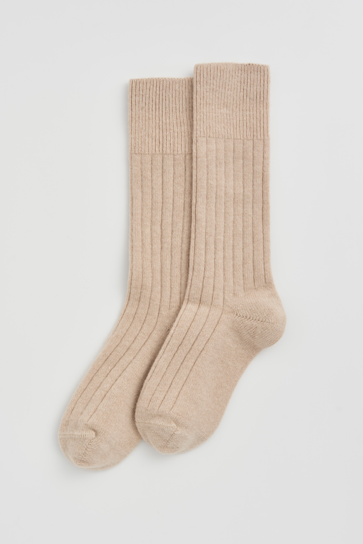 Milky Tea Beige Merino Bed Socks - UK 4-8