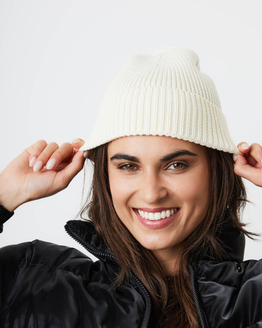 Recycled Beanie in Cream