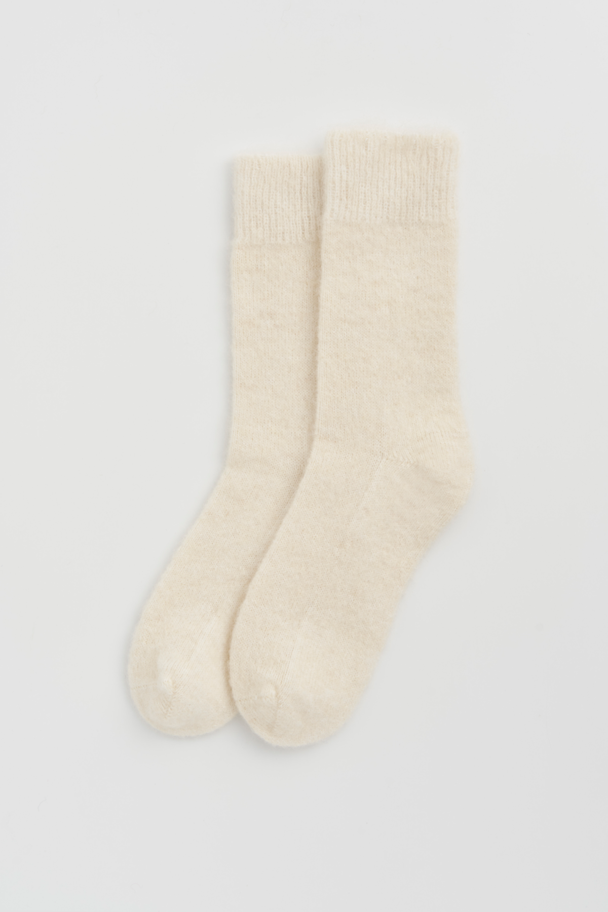 Clotted Cream Ultra Soft Alpaca Bed Socks - UK 4-7