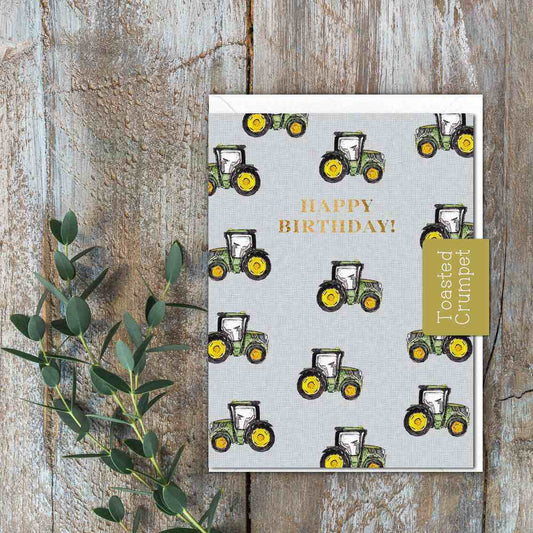 Happy Birthday Tractors Card