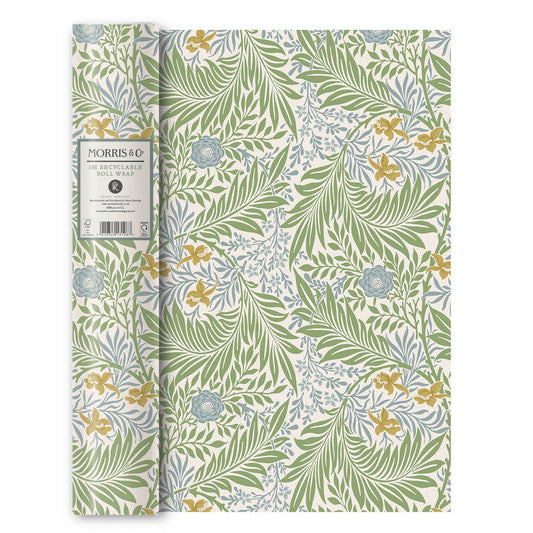 William Morris Wrapping Paper 3m Larkspur Gift Wrapped