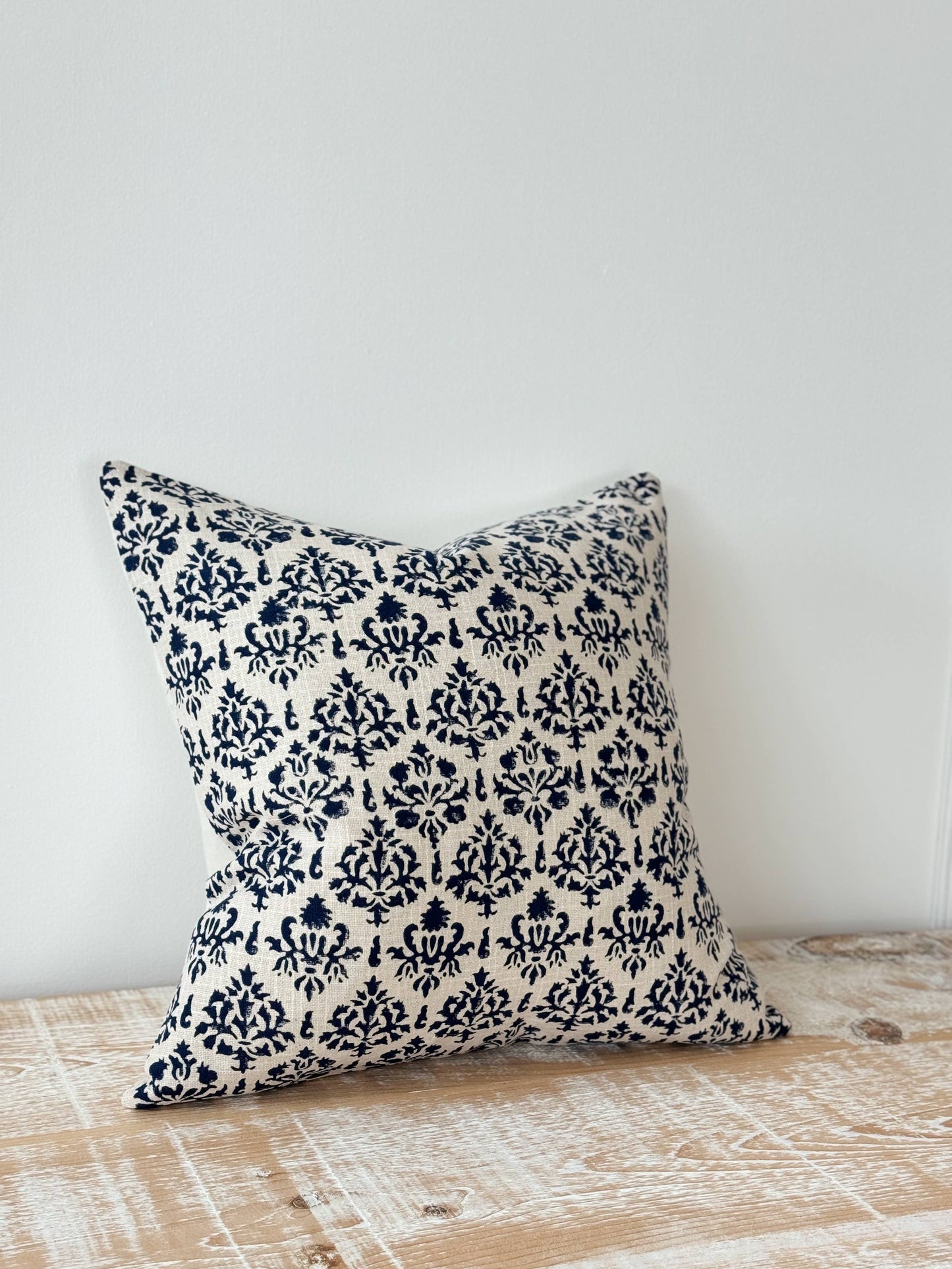 Iris Navy Print Cushion 45 x 45 - 100% Cotton