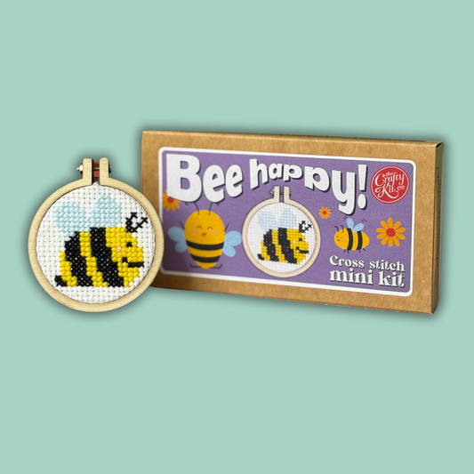 Bee Happy! Mini Matchbox Cross Stitch Kit