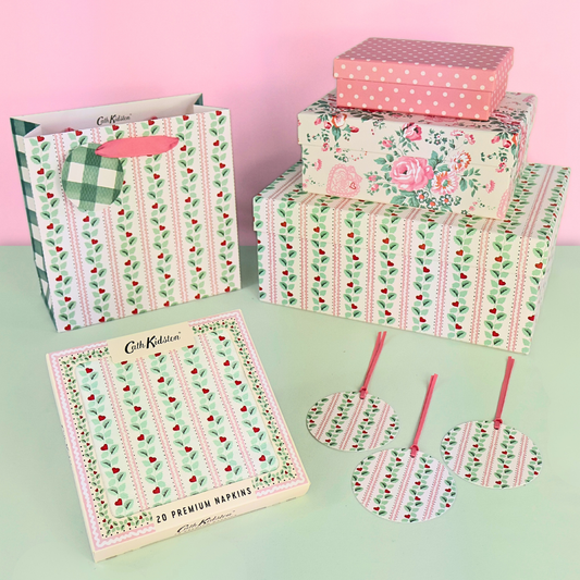 Cath Kidston Hearts Medium Square Gift Bag