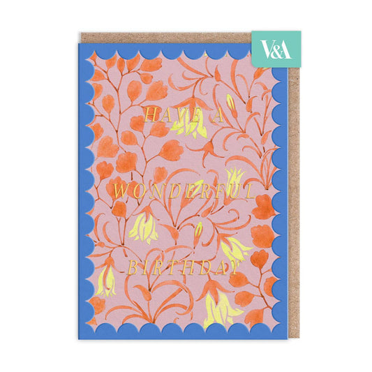 Scalloped Pale Yellow Flower Greeting Card