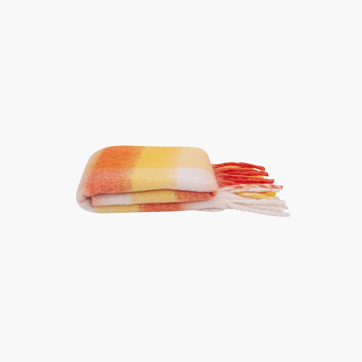 Allie Heavyweight Scarf - Orange, Colourblock Square: One-size