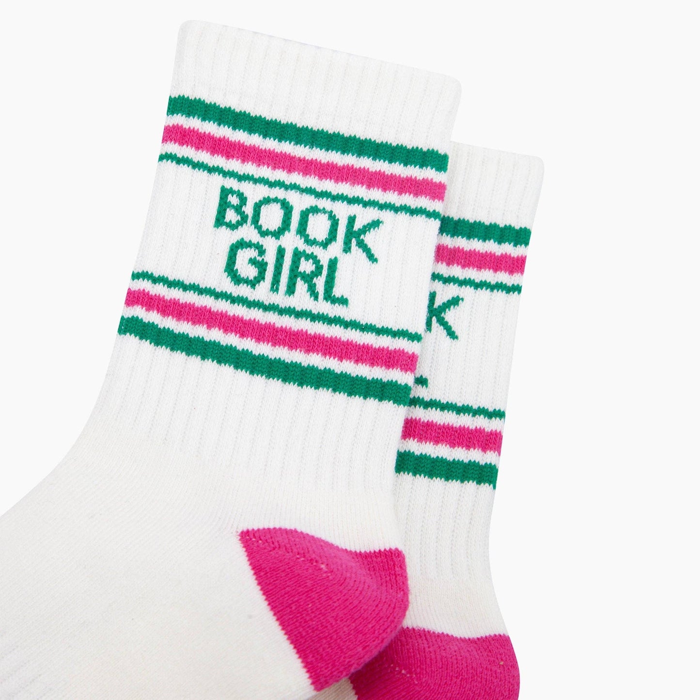Book Girl Organic Cotton Sports Socks in Cream: UK 3-7 | EU 36-40 | US 5-9
