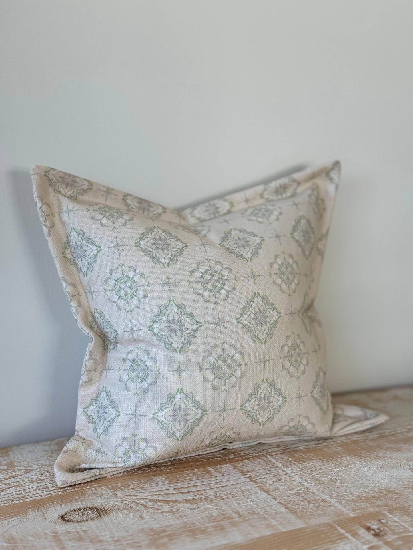 Orla Sage Print Flanged Edge Cushion 45x45cm