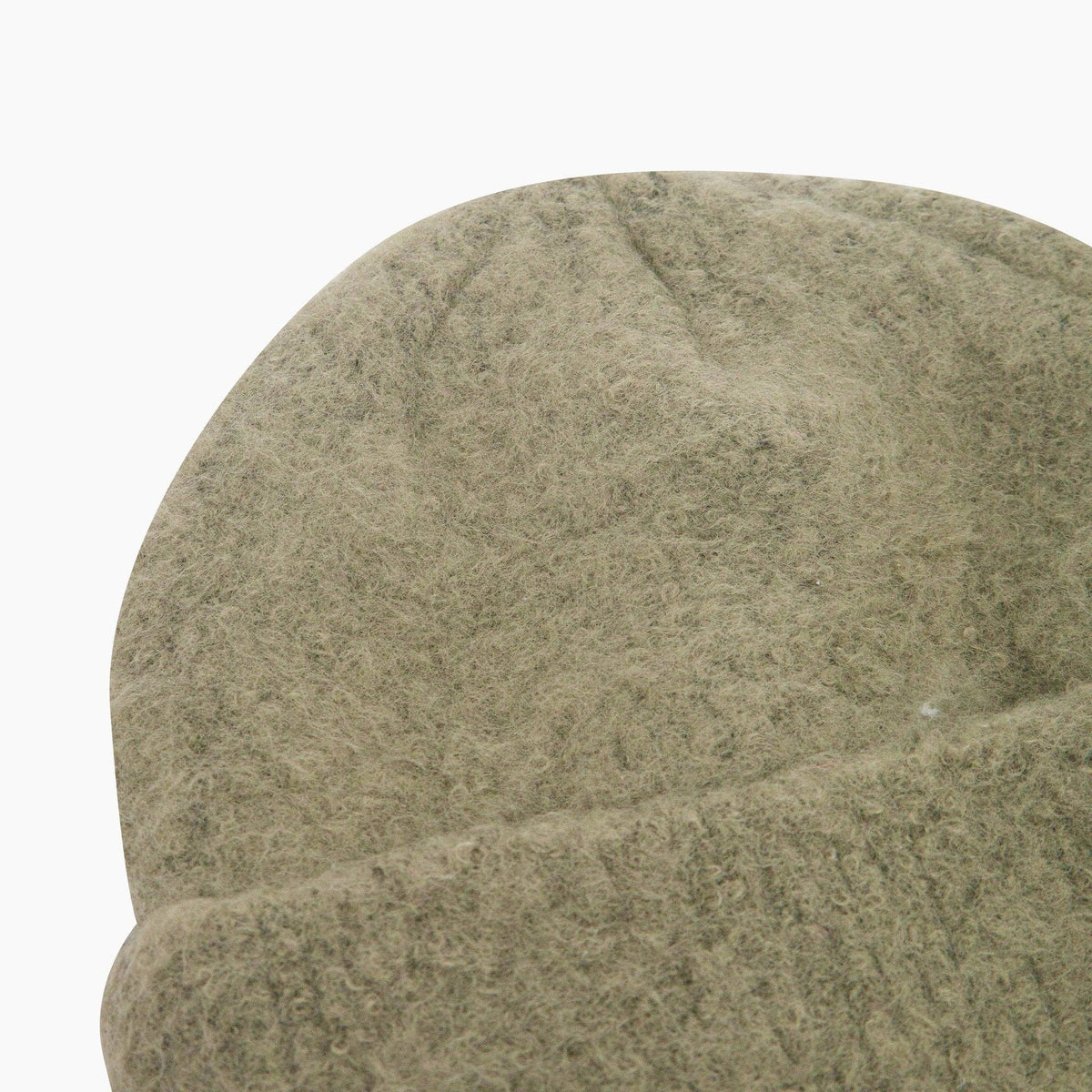Textured Beanie Hat in Moss Green: One Size
