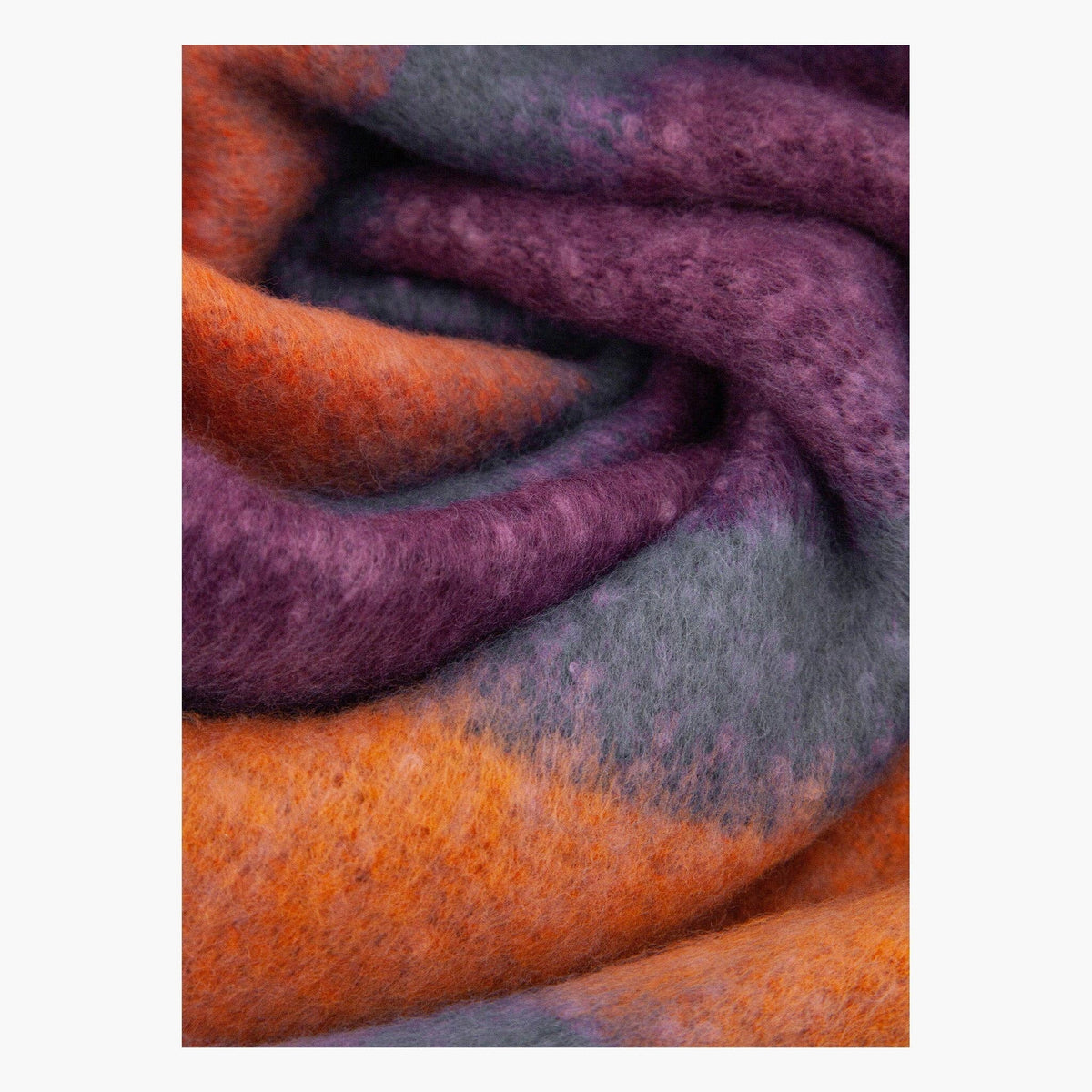 Blair Lilac/Orange Colour Block Stripe Heavyweight Scarf: One-size