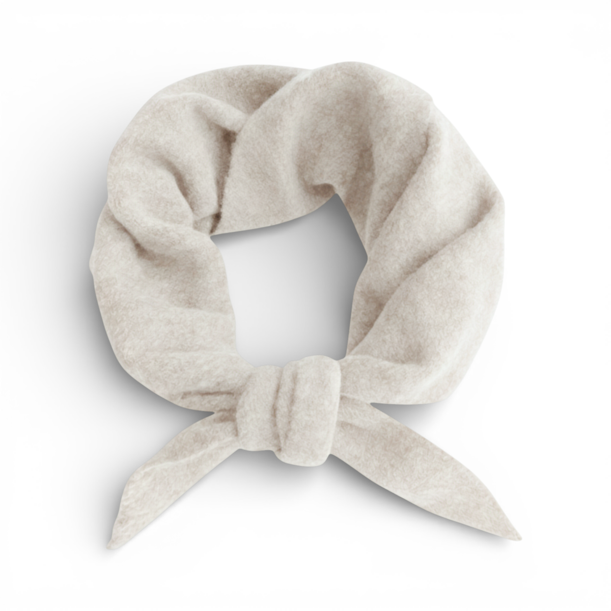 Plain Wool Blend Light Weight Triangle Neck Scarf: Brown