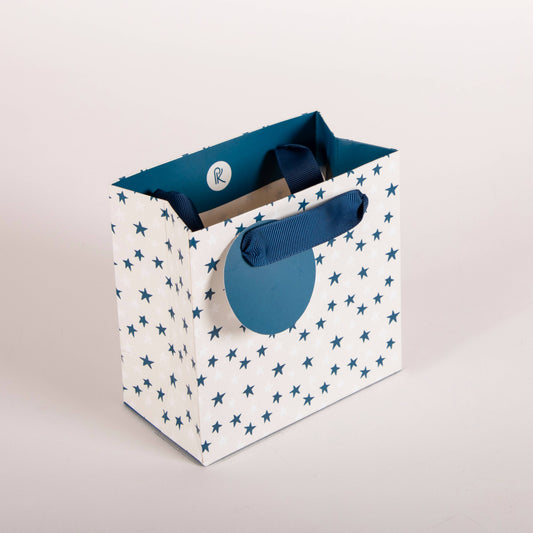 Gift Bag Small Blue Stars