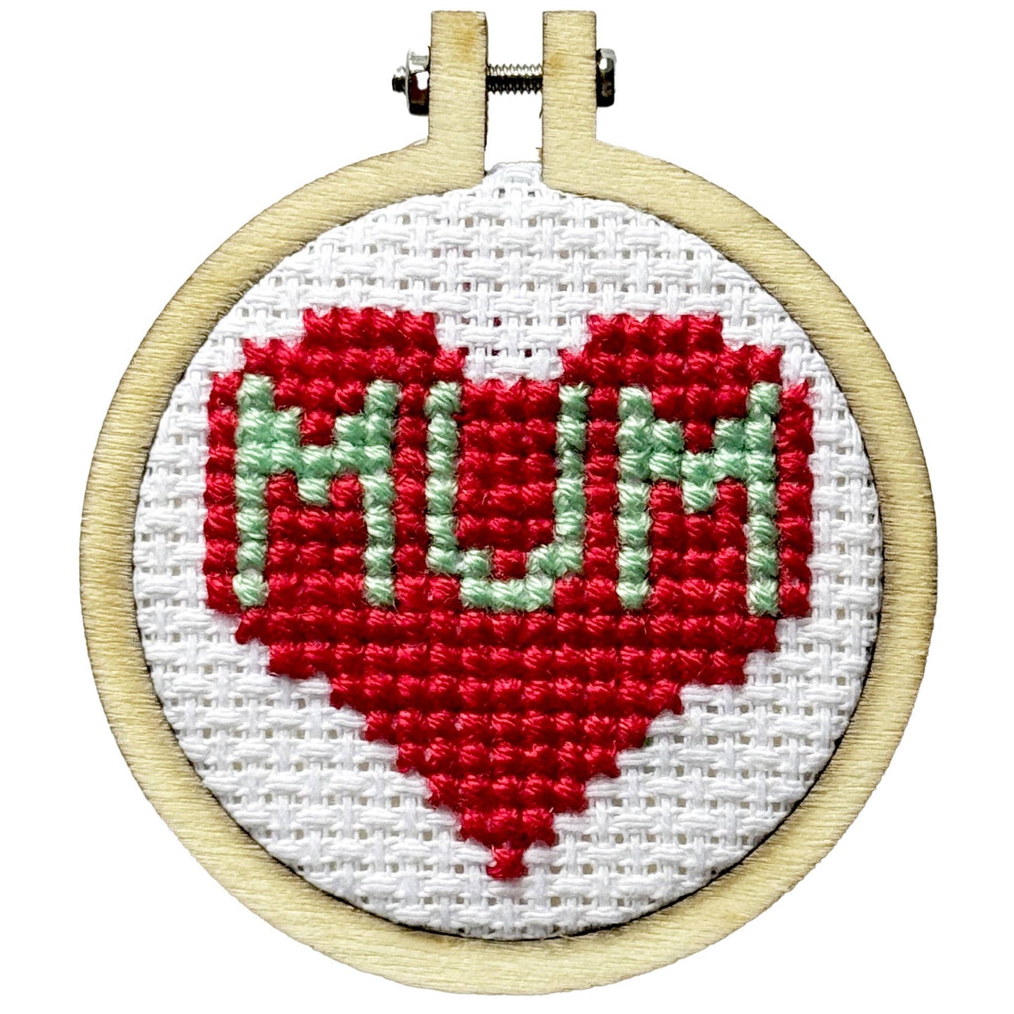 Happy Mother's Day (Heart) Mini Matchbox Cross Stitch Kit