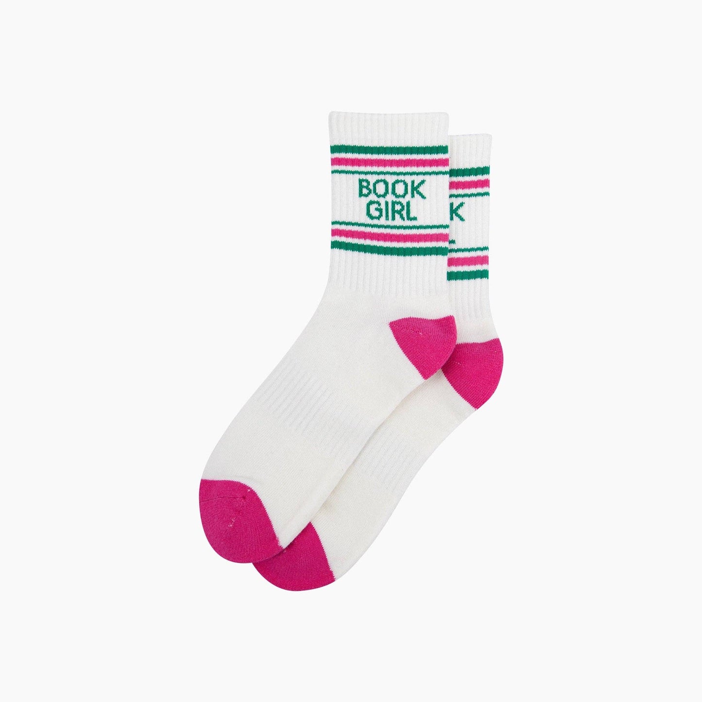Book Girl Organic Cotton Sports Socks in Cream: UK 3-7 | EU 36-40 | US 5-9