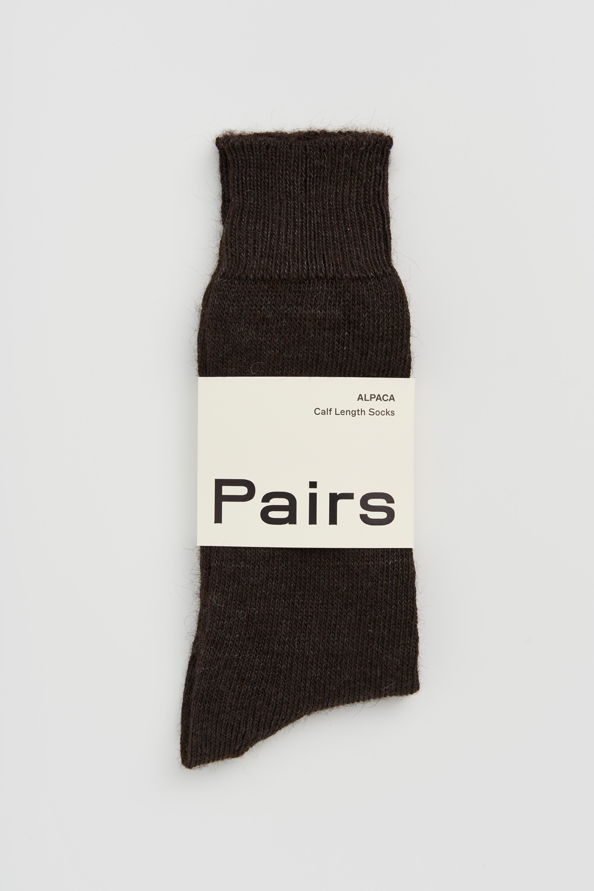 Bitter Chocolate Brown Alpaca Socks - UK 8-10