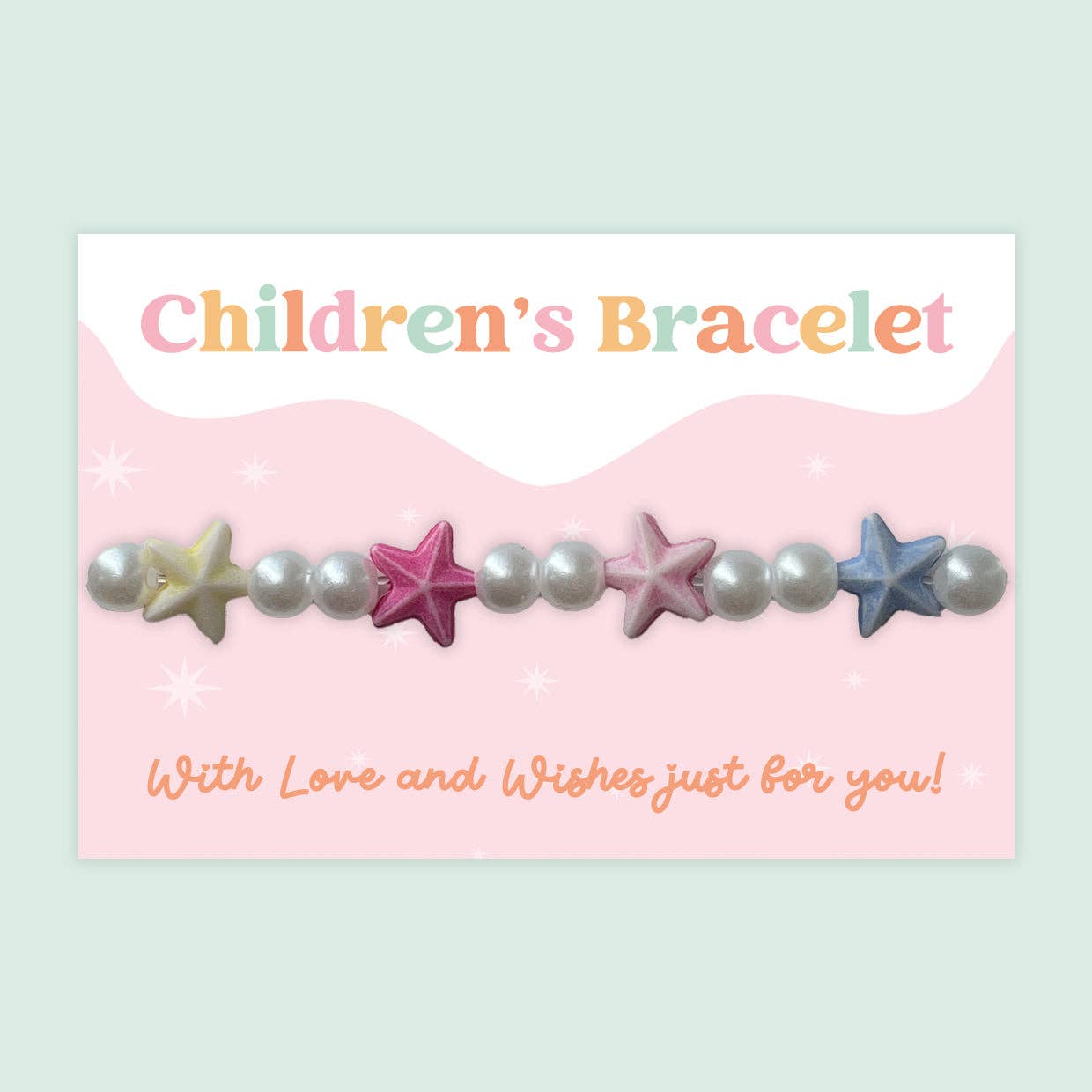 Rainbow Stars - Children's Beaded Bracelet CB016