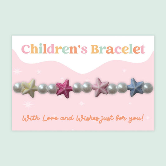 Rainbow Stars - Children's Beaded Bracelet CB016