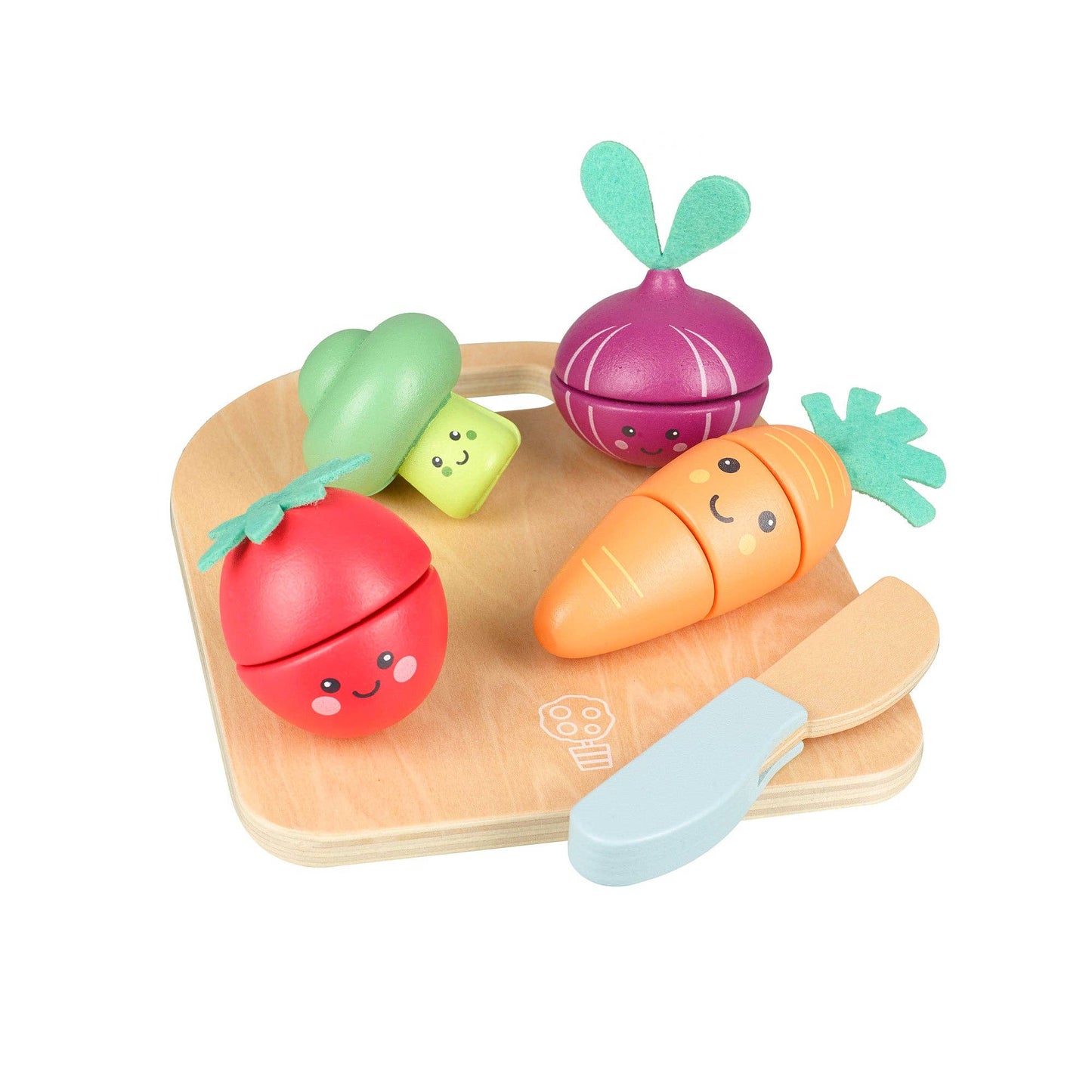 Happy Wooden Veggies Cutting Veg