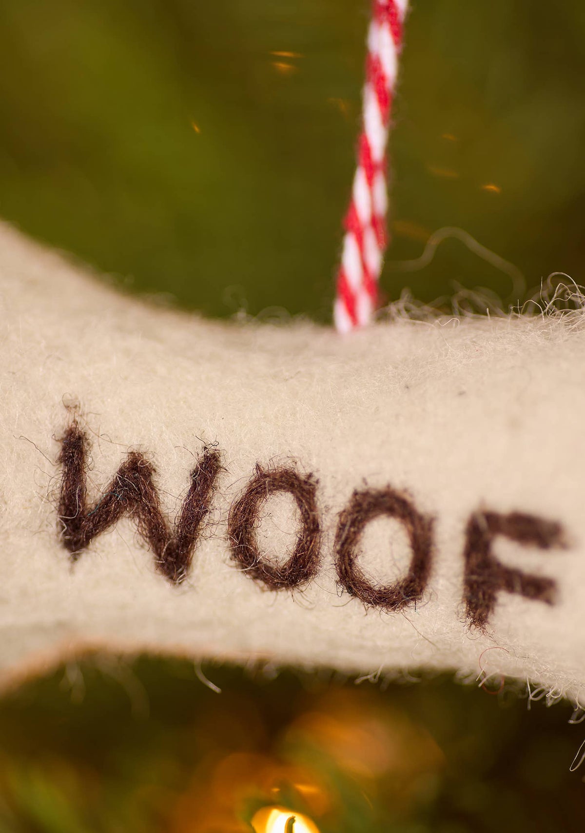 Felt Woof Bone Decoration