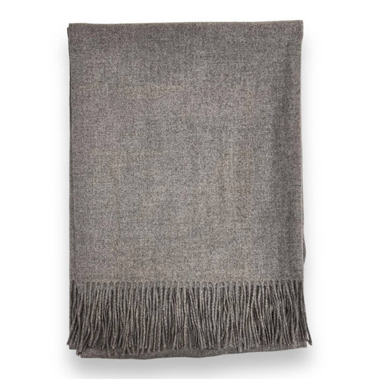 Cashmere Blend with Tassels - Medium Grey