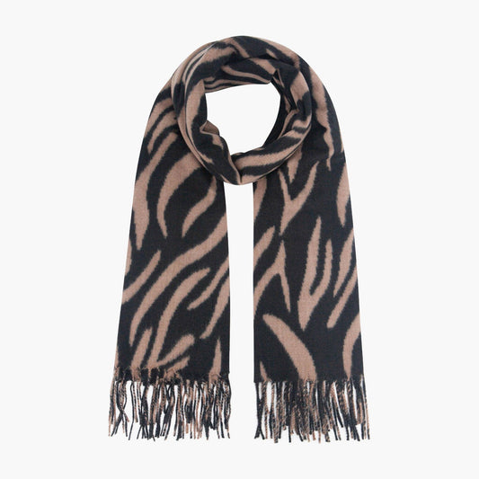 Selene Camel Tiger Heavyweight Scarf: One-size