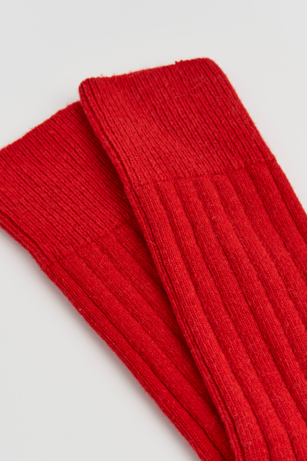Postbox Red Merino Bed Socks: Postbox Red / Small (UK 4-8)