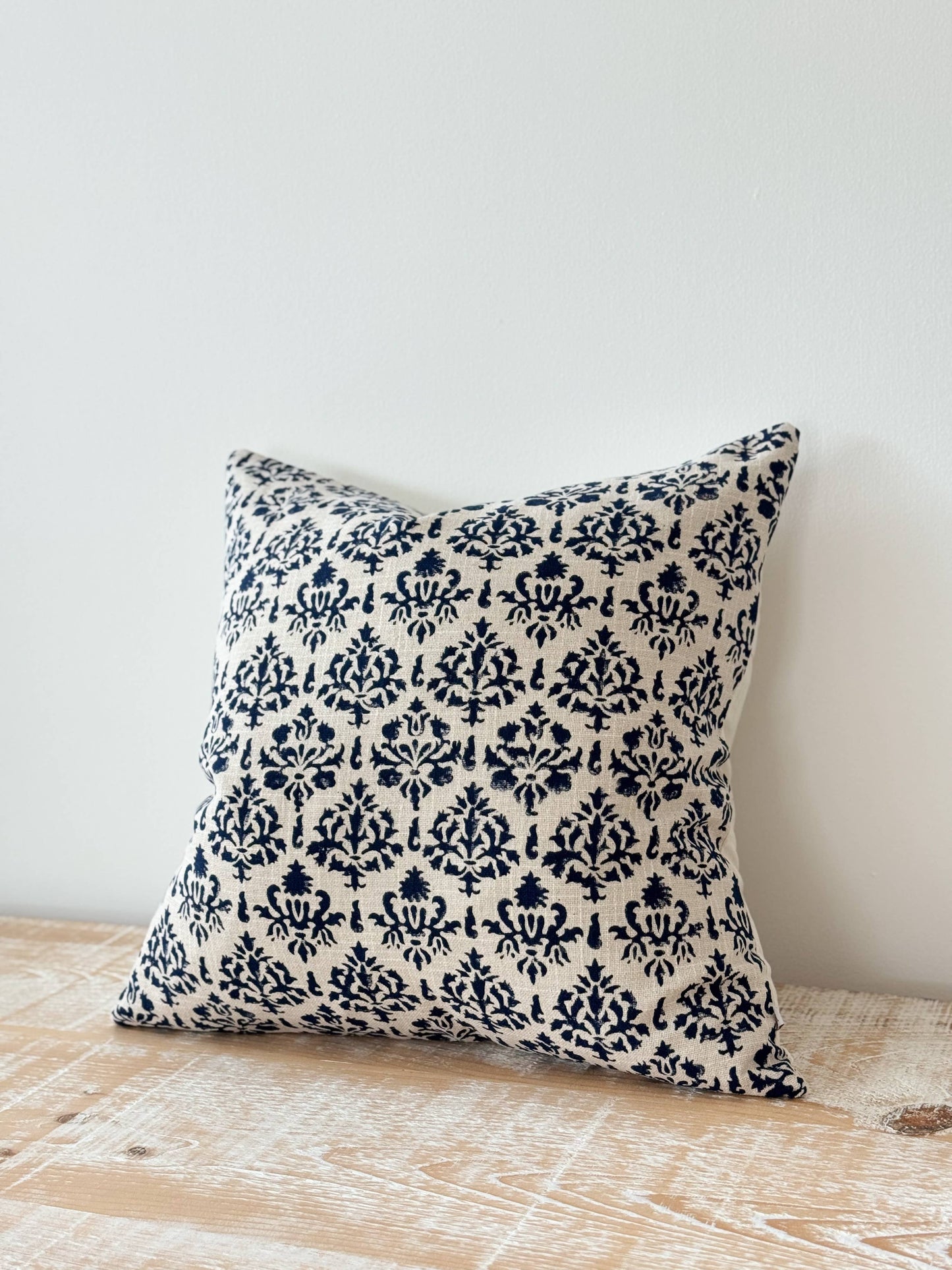 Iris Navy Print Cushion 45 x 45 - 100% Cotton
