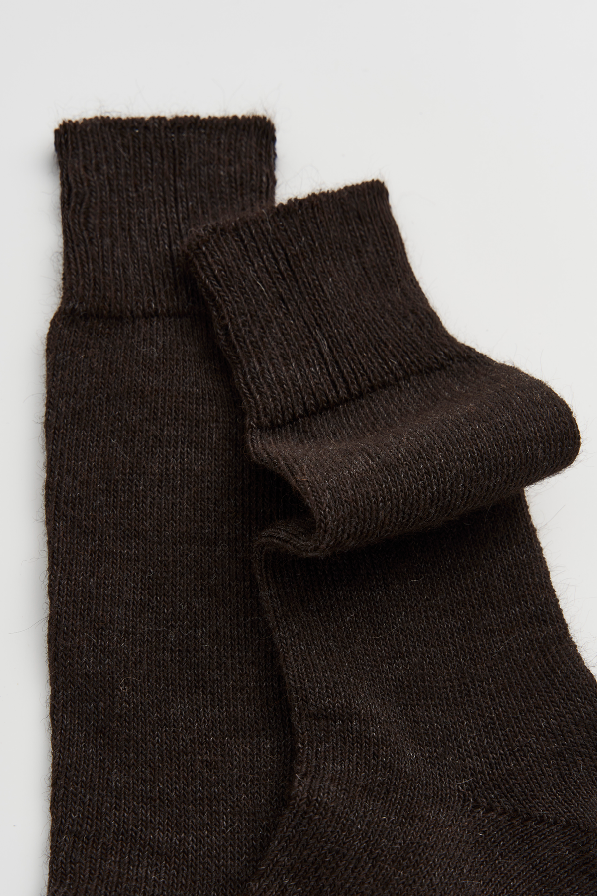Bitter Chocolate Brown Alpaca Socks - UK 8-10