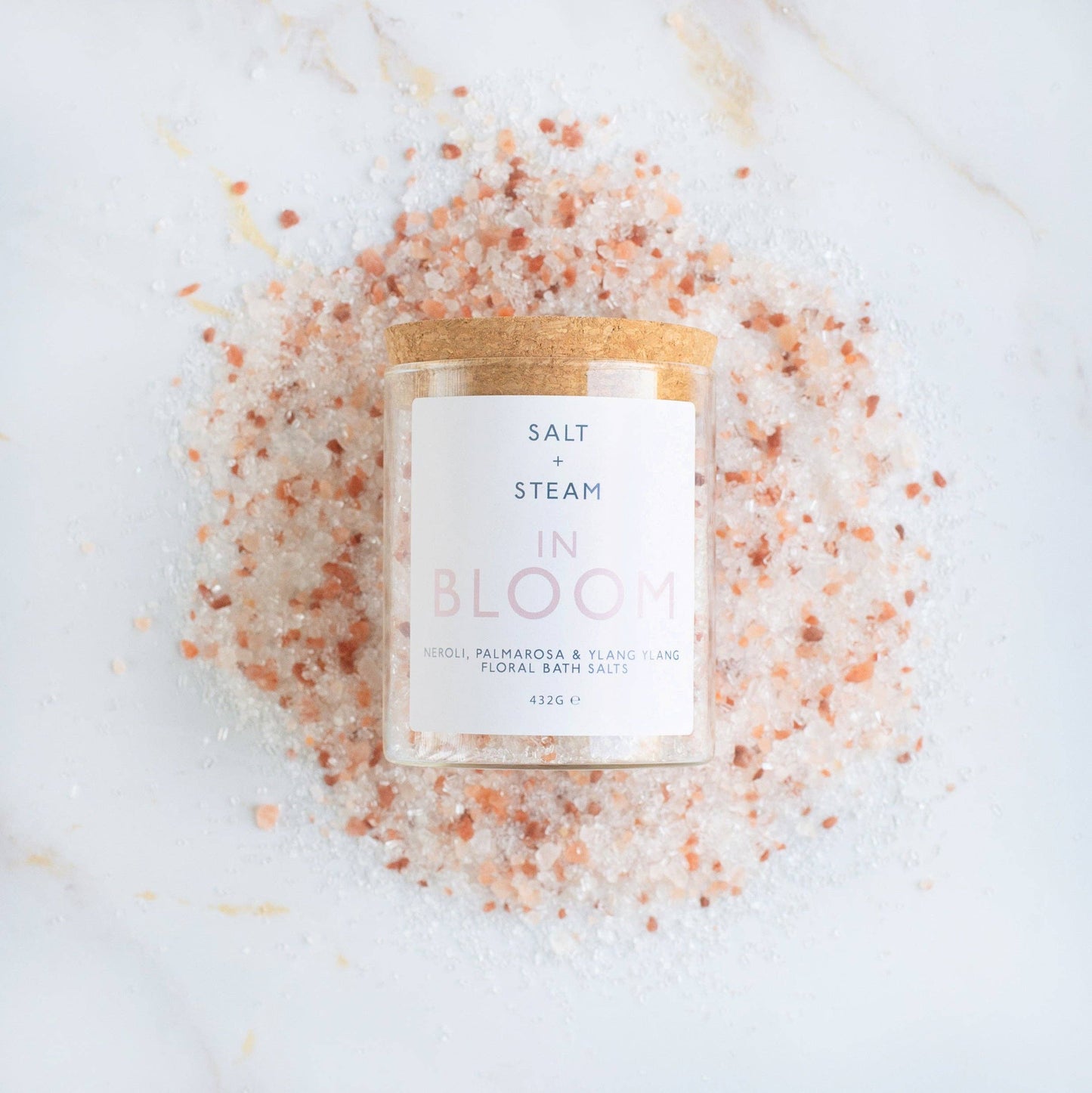 In Bloom - Rose, Neroli & Palmarosa Bath Salts 432g Jar