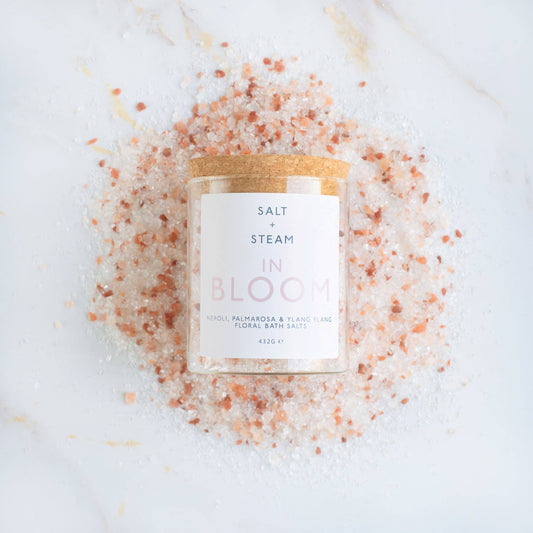 In Bloom - Rose, Neroli & Palmarosa Bath Salts 432g Jar