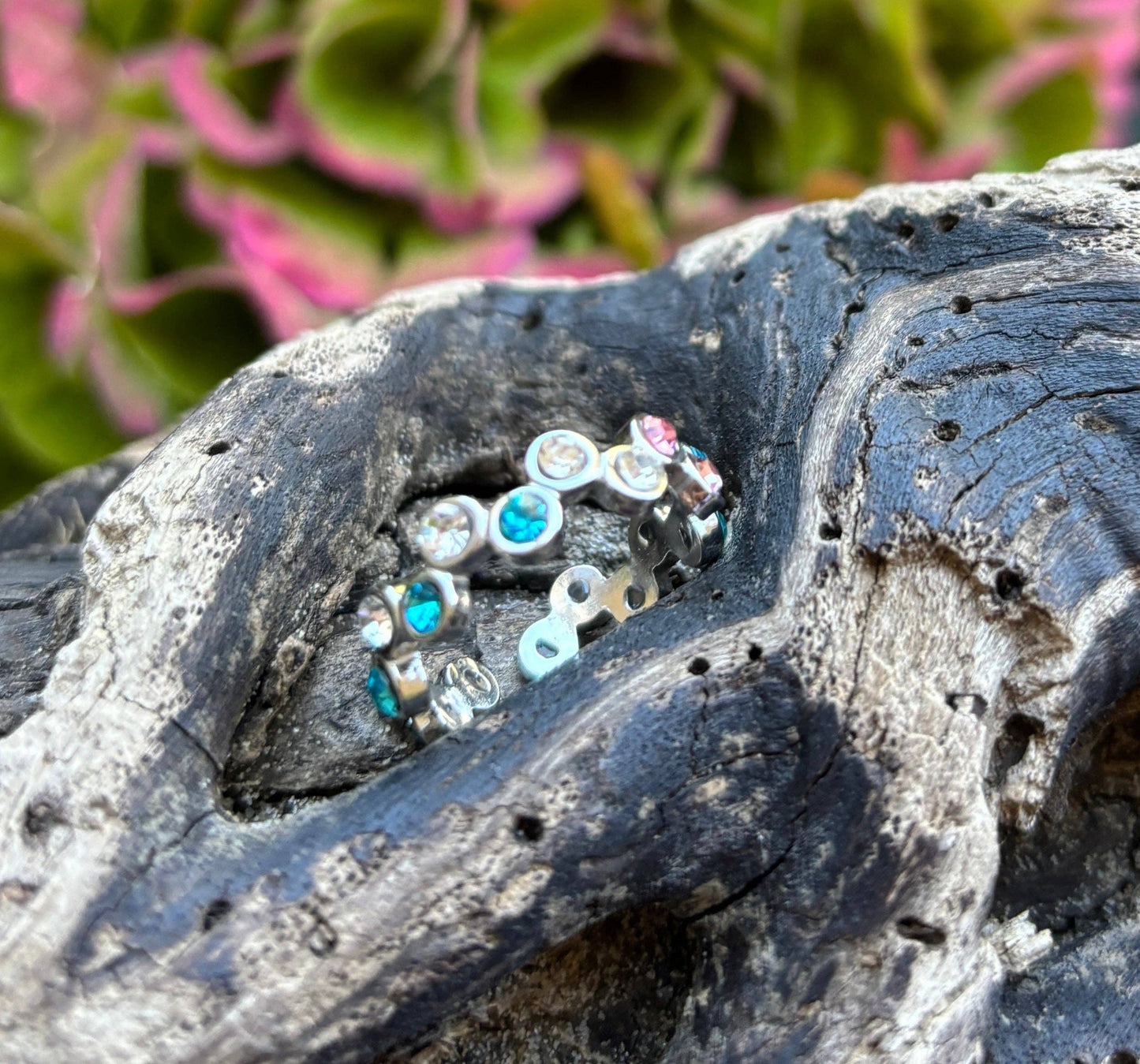 18ct Gold Plated Cubic Zirconia Stackable Ring - Gold Clear Cubic Zirconia OR50