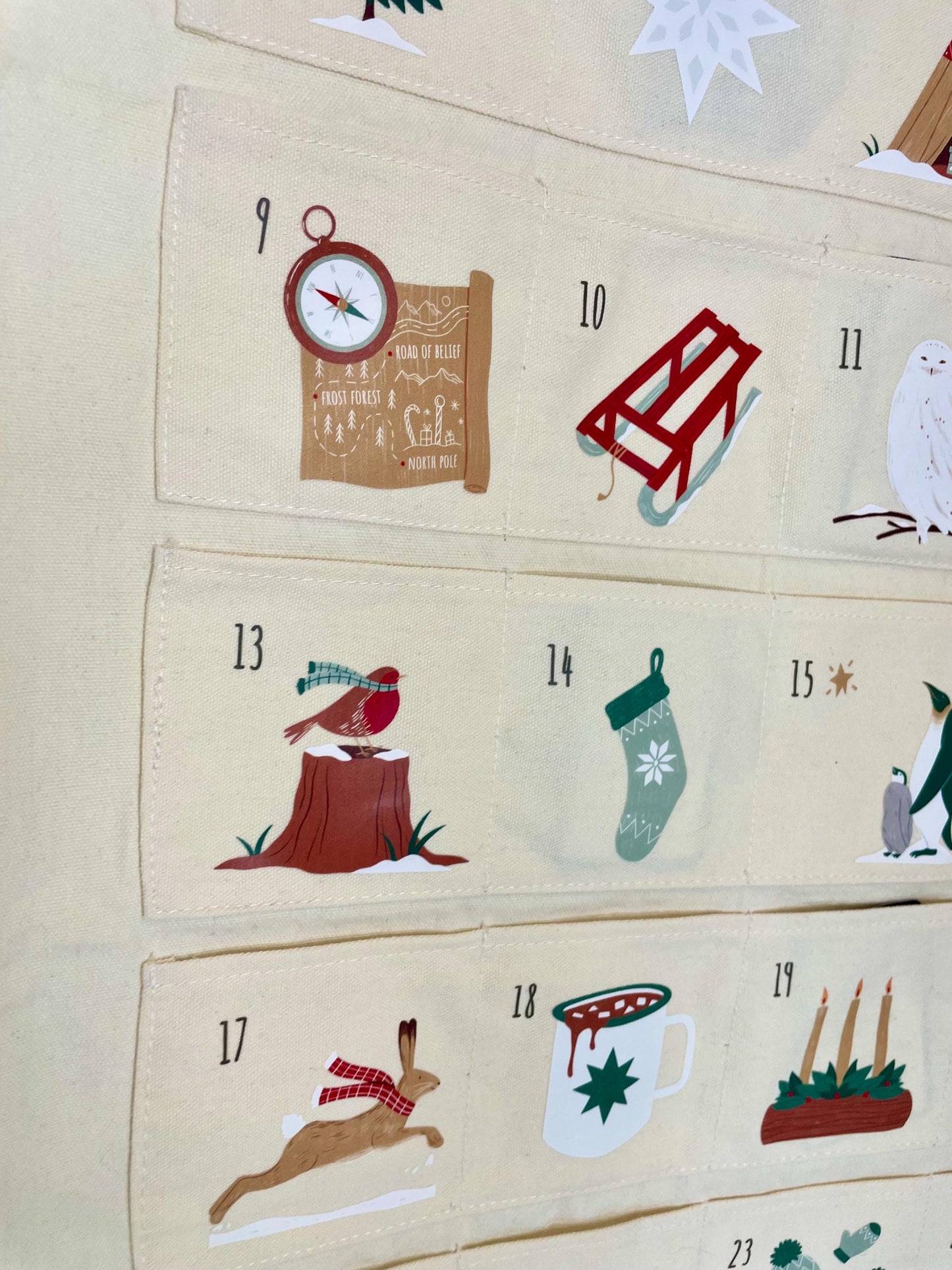 Forest Theme Christmas Advent Calendar with Woodland Animals
