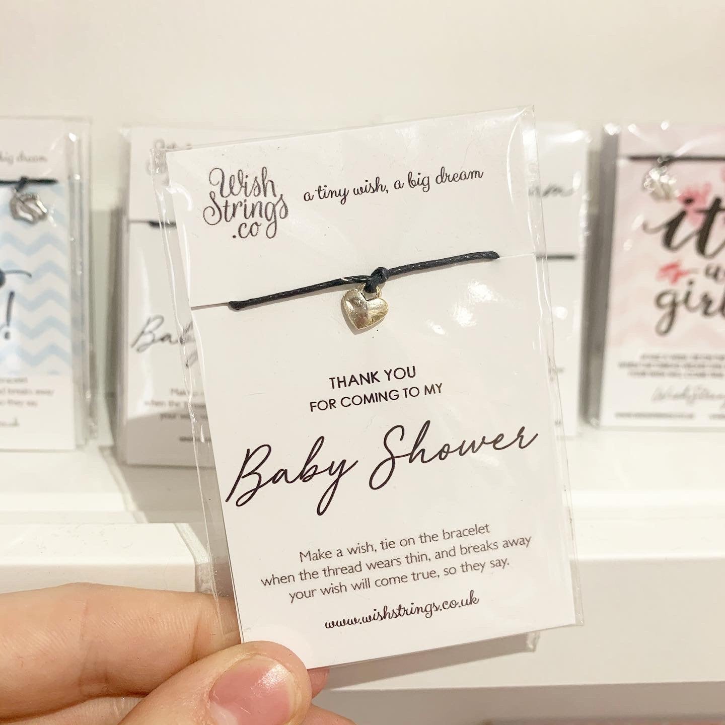 Wish String Bracelet - Thank you for coming to my baby shower