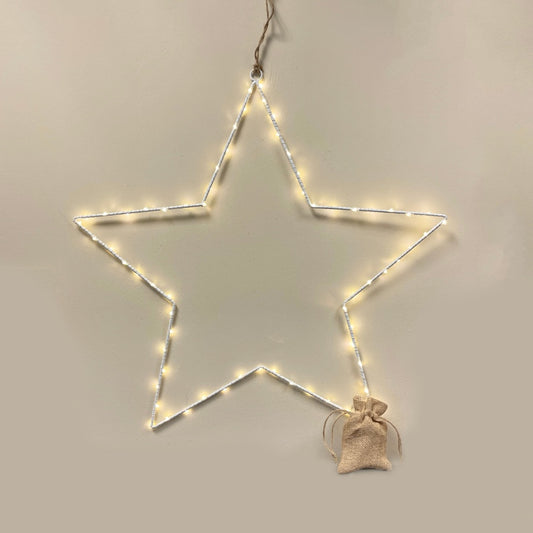 X-Large White LED Star