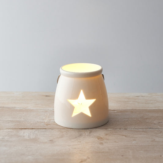 Cut Out Star T-light Holder, 10cm