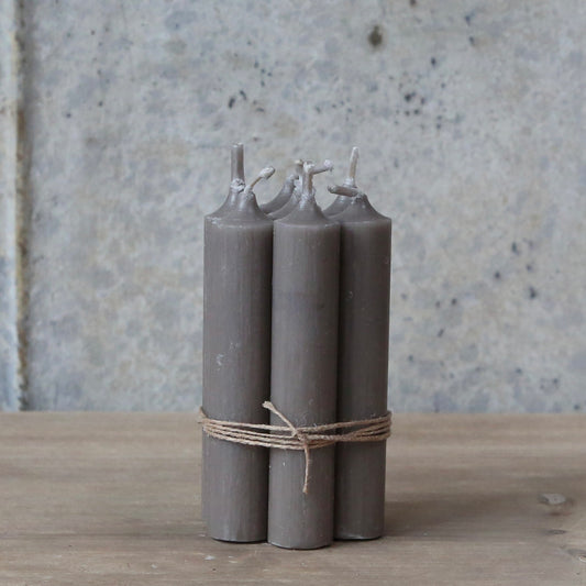 Bundle of 5 Linen Dinner Candles