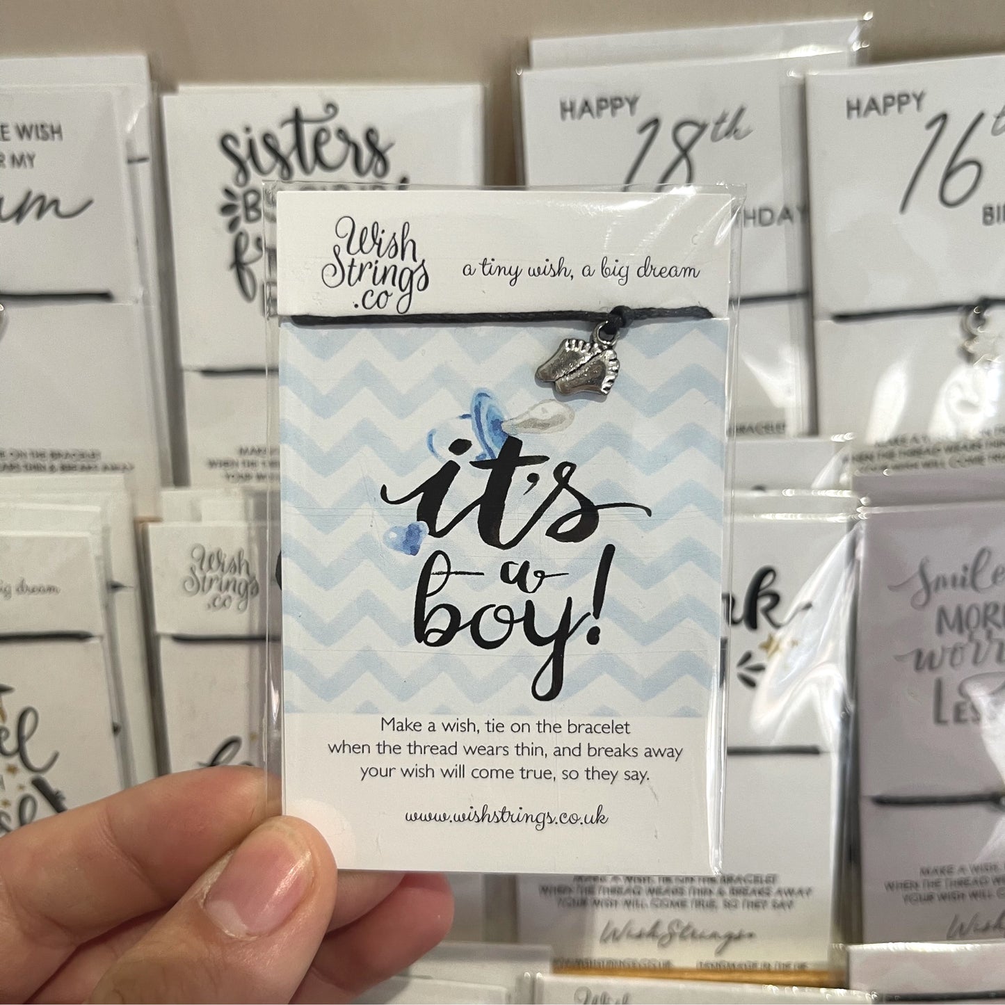 Wish String Bracelet - its a boy