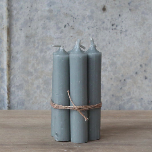 Bundle of 5 Grey Dinner Candles