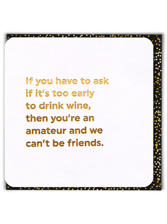 Drink wine - Birthday Card